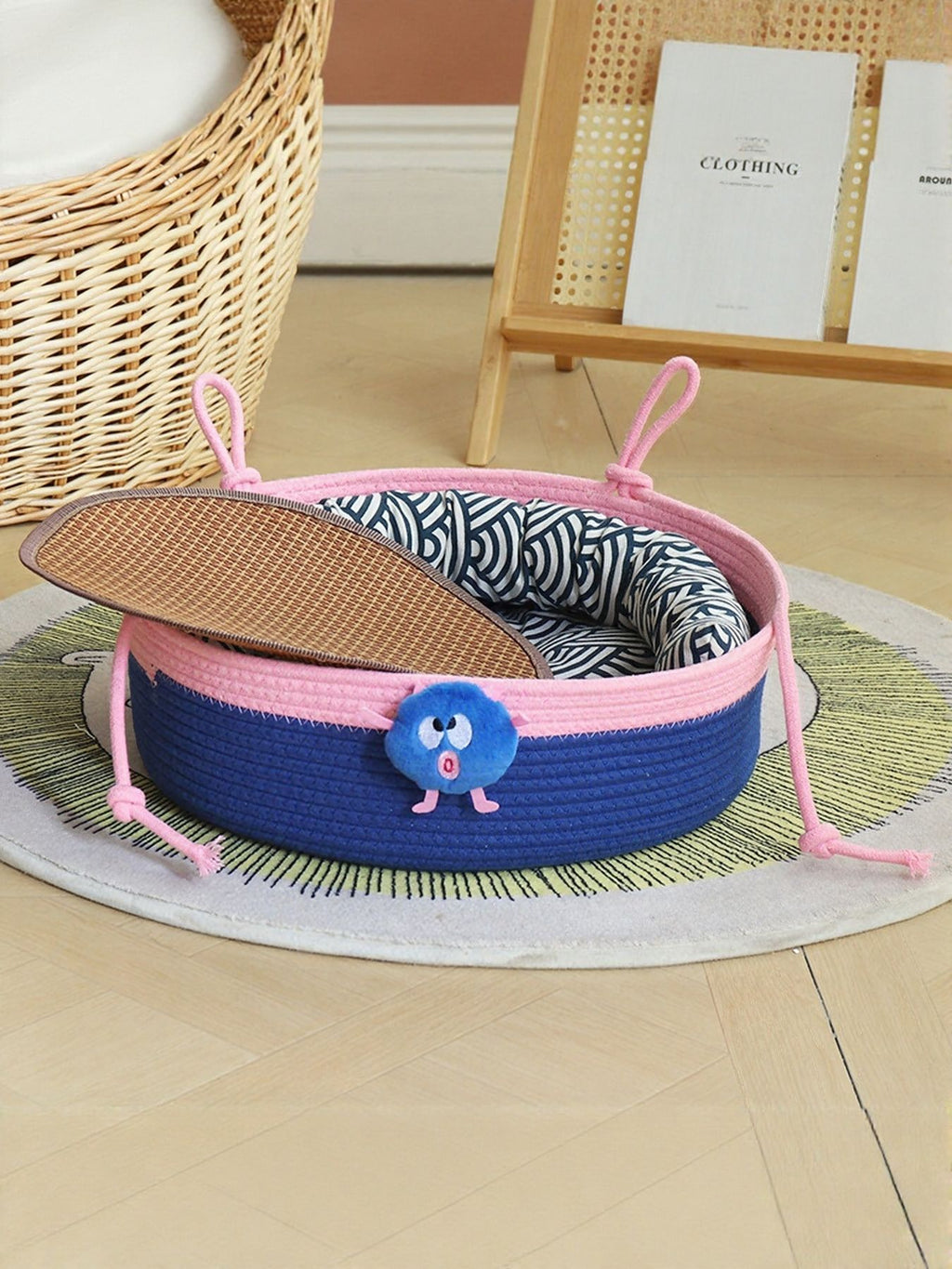 Two-Tone Woven Pet Nest by Trendsi