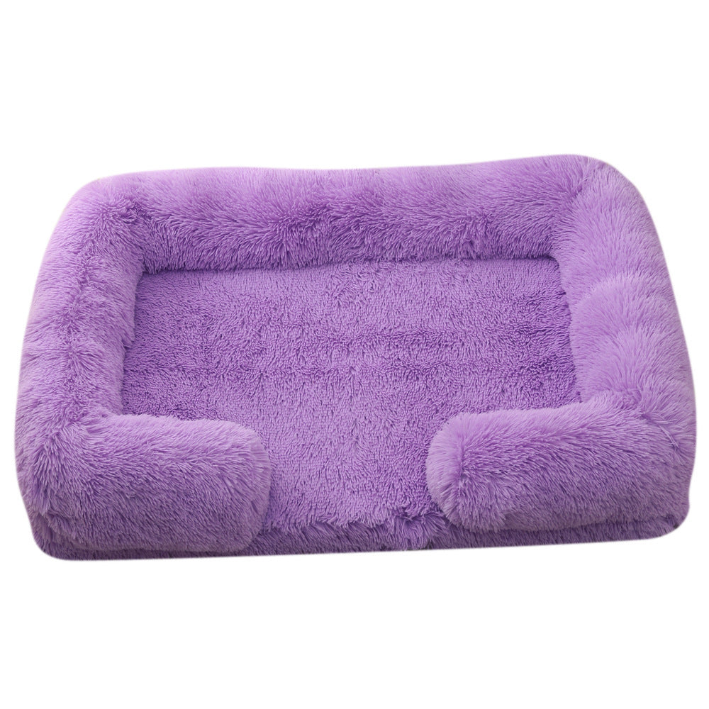 Plush Round Pet Bed Dog Bed Winter by DC-THE CEO