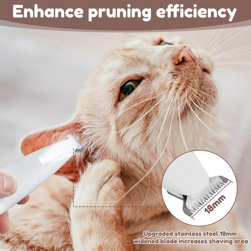 Pets Dog Paw Trimmer With LED Light Fully Waterproof Pet Hair Trimmer With LED Display Dog Clippers For Grooming Widen Blade by DC-THE CEO