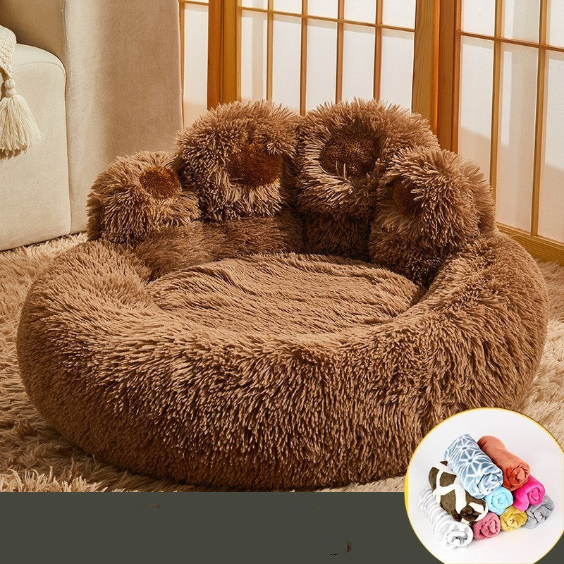Kennel Warm Medium Large Dog Corgi Golden Retriever Bed Fleece-lined Sofa Mattress by ESTELY LLC