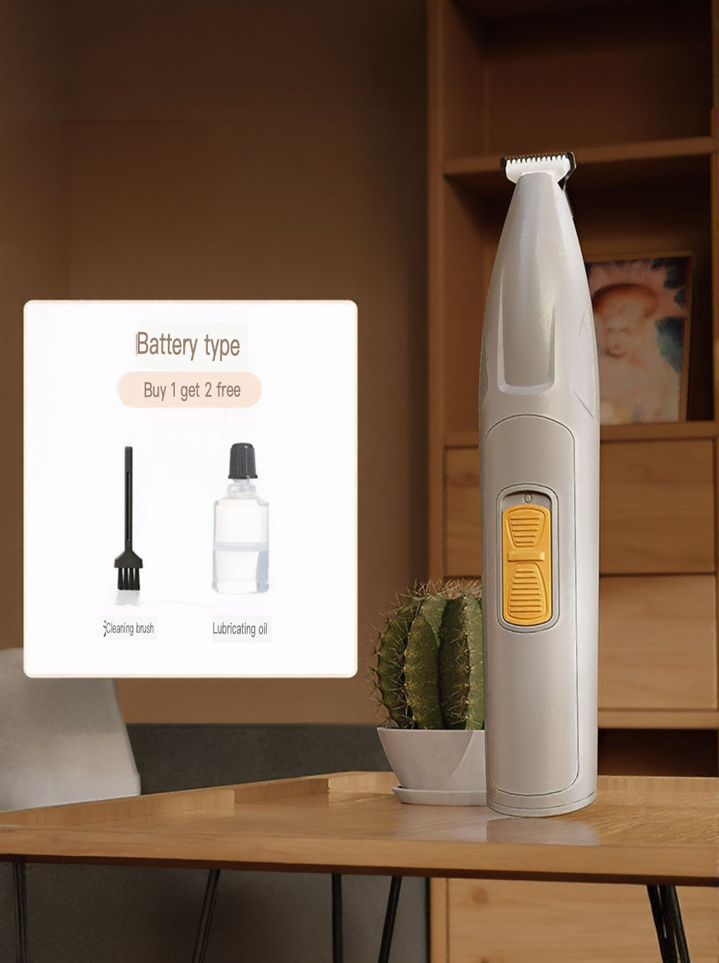 LED Pet Paw Trimmer Rechargeable Low Noise by Trendsi
