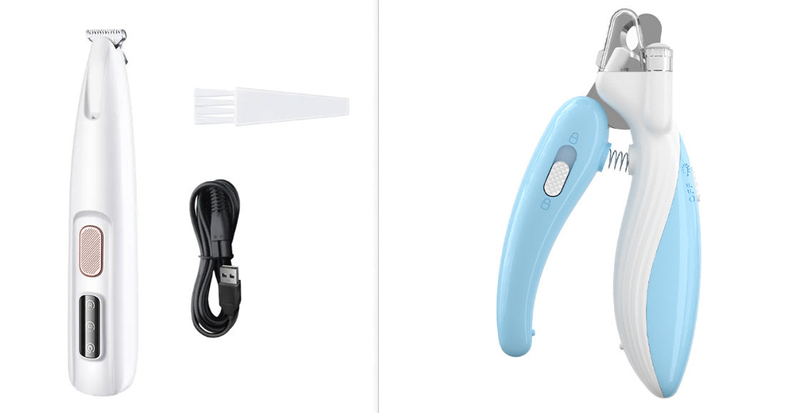 Pets Dog Paw Trimmer With LED Light Fully Waterproof Pet Hair Trimmer With LED Display Dog Clippers For Grooming Widen Blade by DC-THE CEO