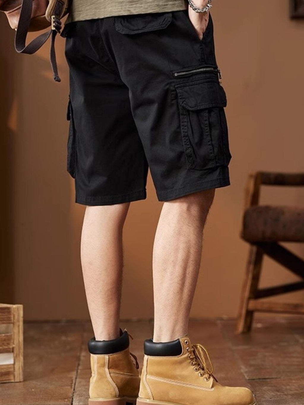 Men's Plus Size Casual Cargo Shorts by Trendsi