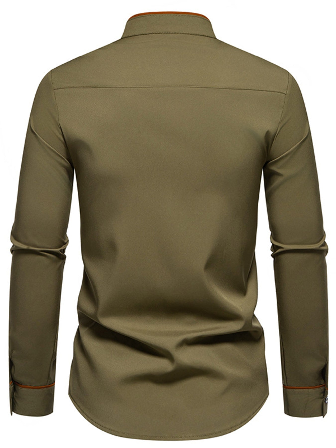 Men's Slim Fit Long Sleeve Shirt by Trendsi