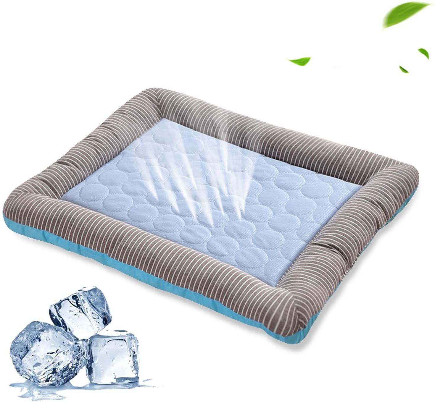 Pet Cooling Pad Bed For Dogs Cats Puppy Kitten Cool Mat Pet Blanket Ice Silk Material Soft For Summer Sleeping Blue Breathable by DC-THE CEO