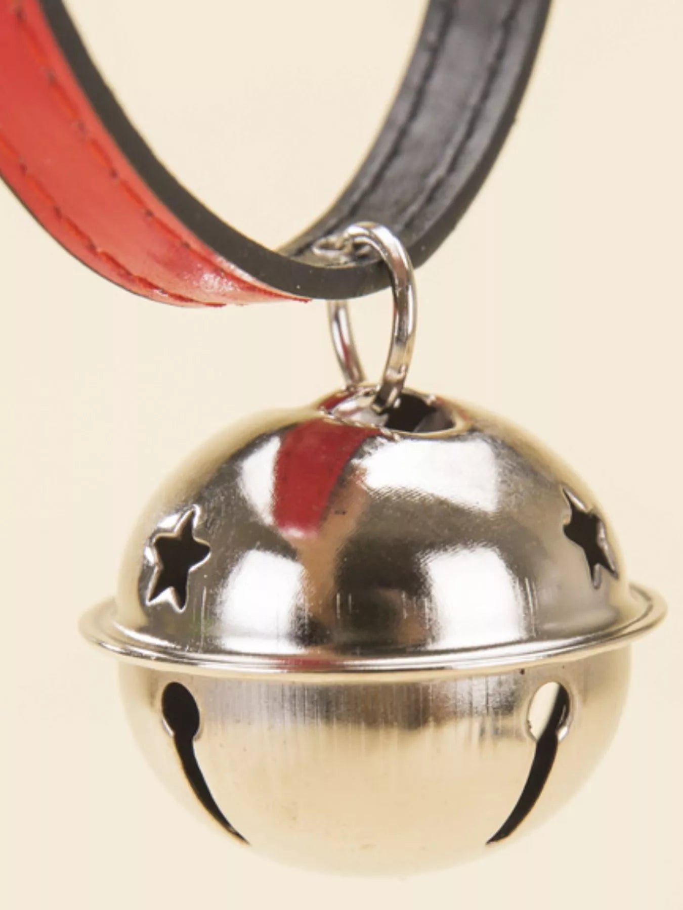 Leather Pet Collar with Bell by Trendsi