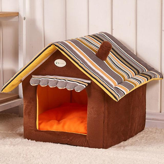 New Fashion Striped Removable Cover Mat Dog House Dog Beds For Small Medium Dogs Pet Products House Pet Beds for Cat by DC-THE CEO
