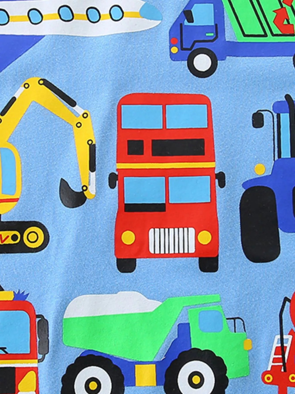 Children's Cartoon Vehicle Crew Neck Short Sleeve T-Shirt by Trendsi