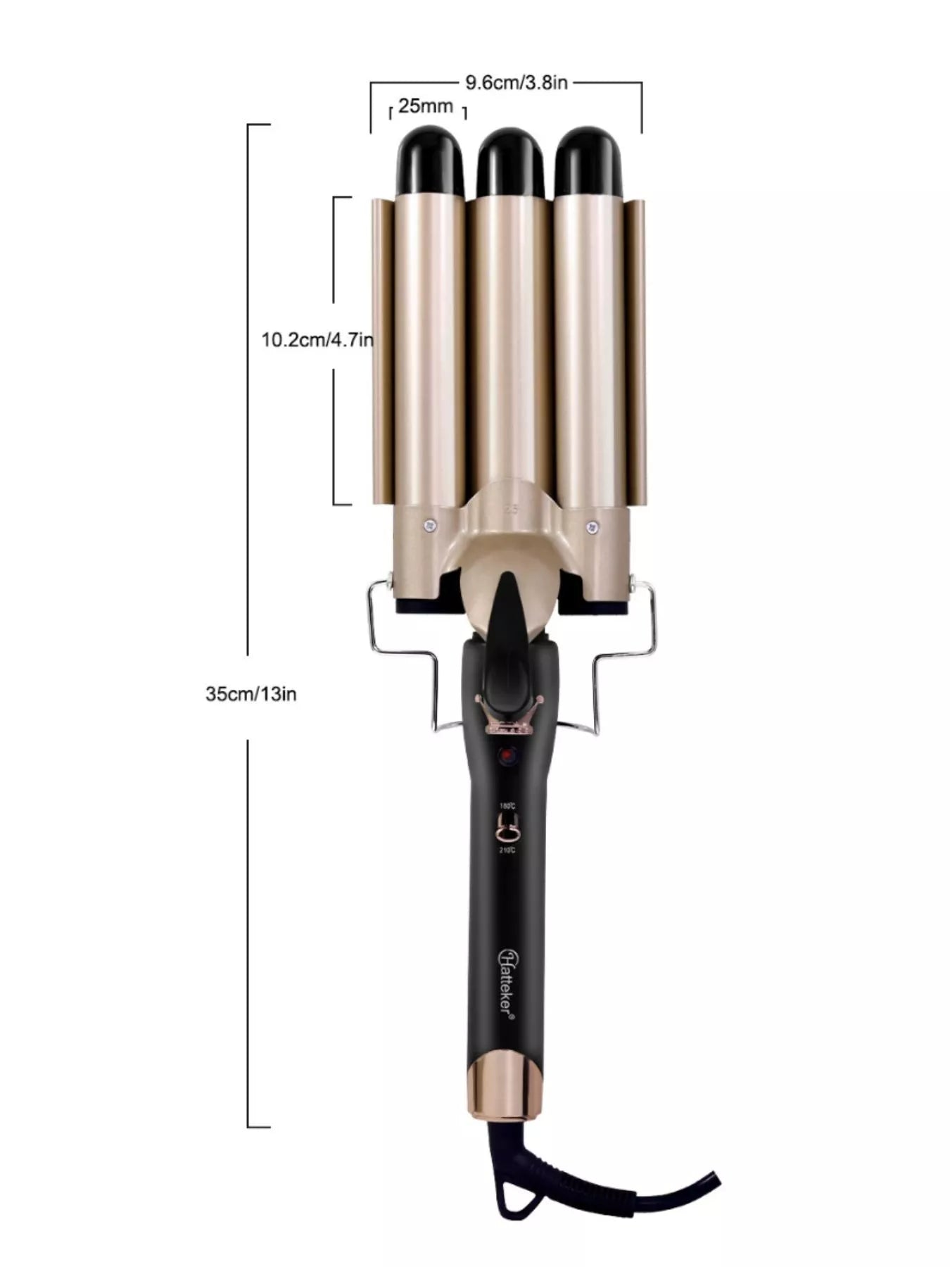 3-Barrel Instant Waver Curling Iron by Trendsi