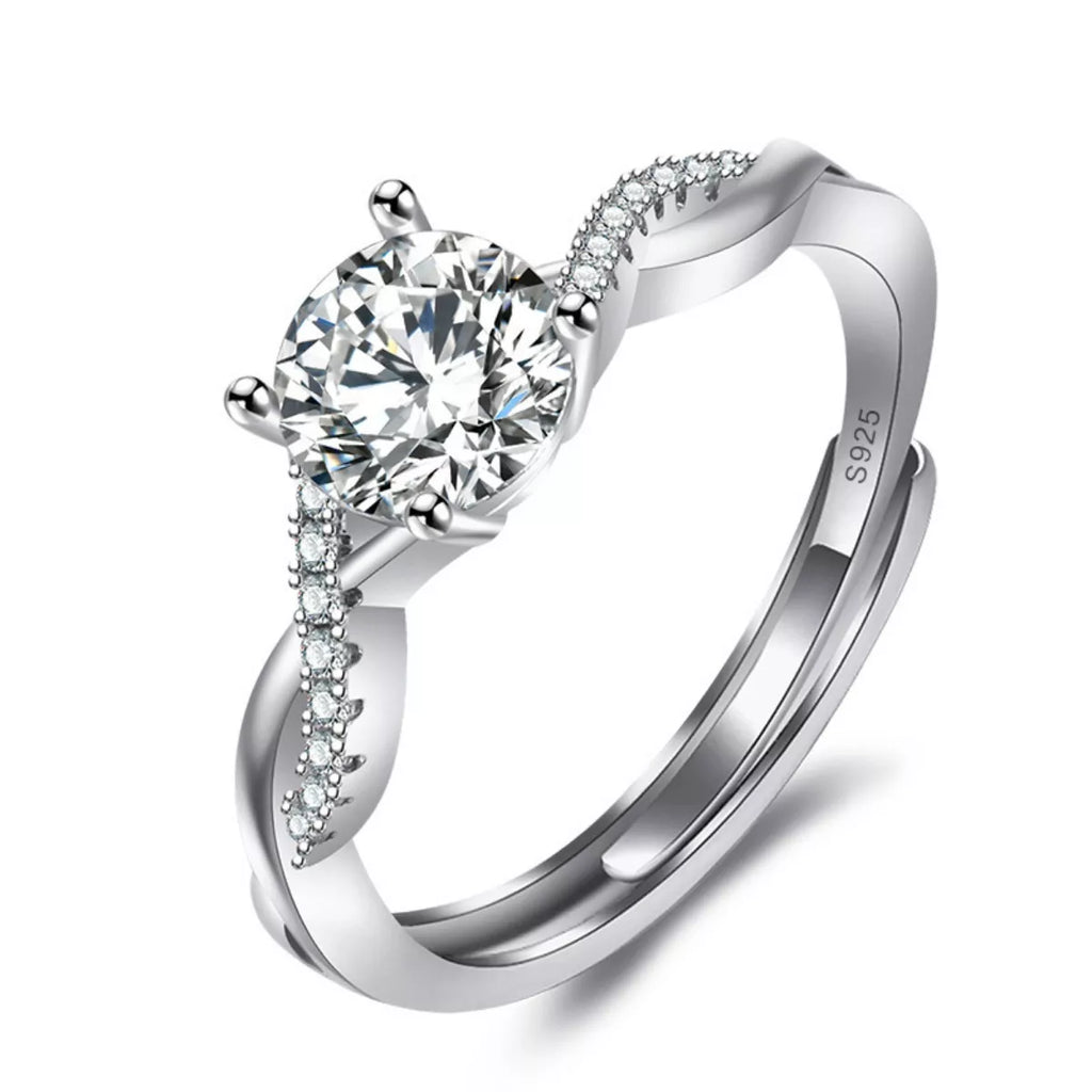 1 Carat Moissanite 925 Sterling Silver Ring by Trendsi