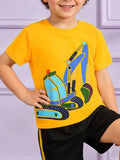 Children's Excavator Short Sleeve Tee by Trendsi