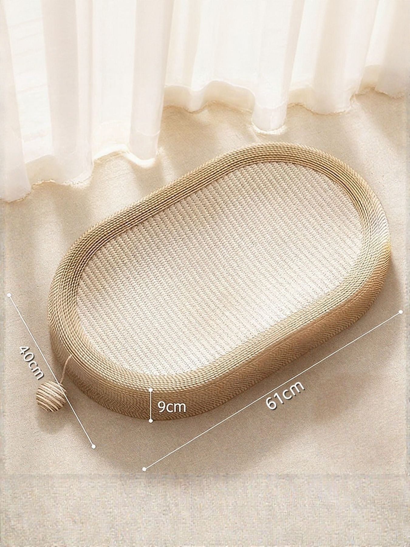 Oval Cat Scratching Bed by Trendsi