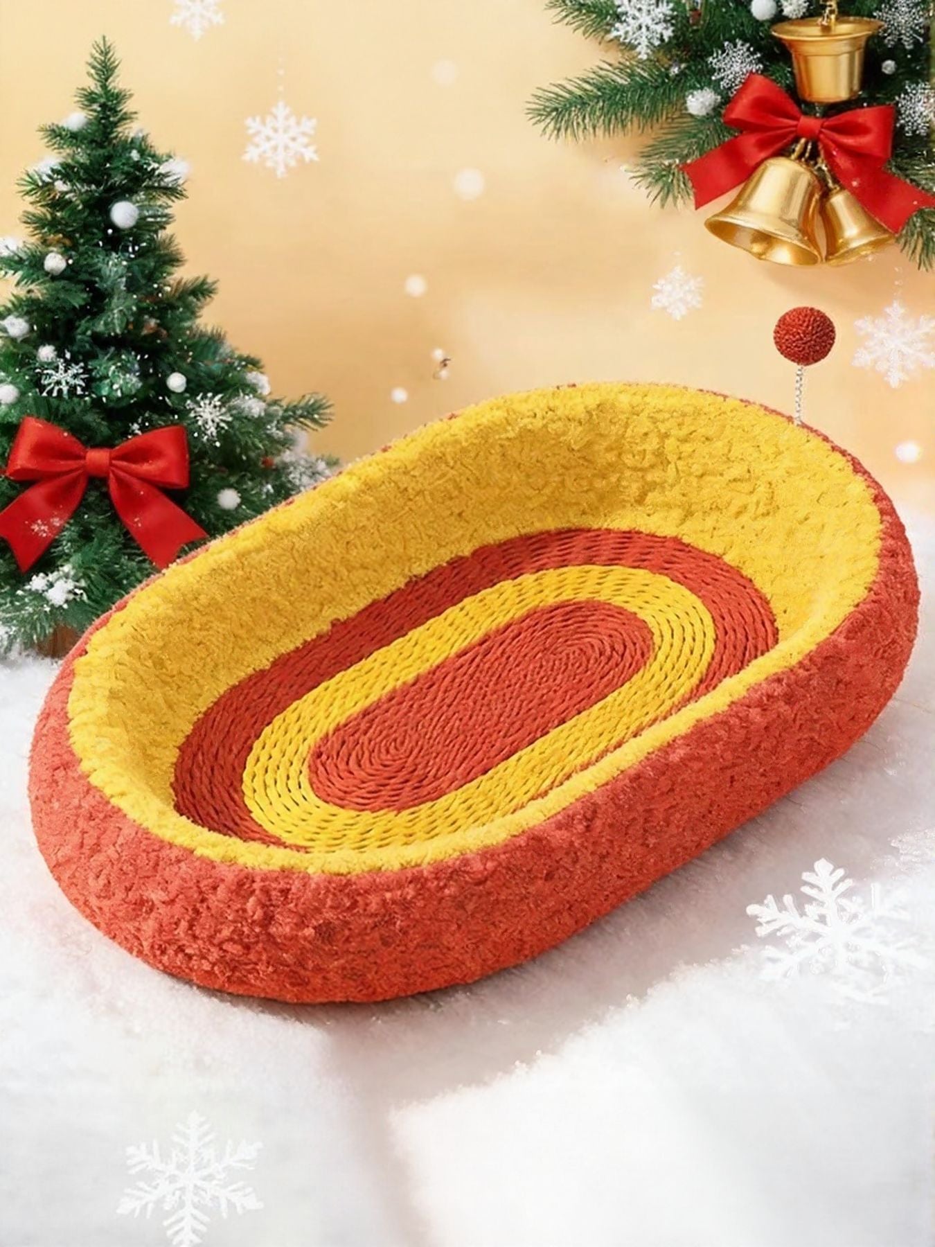 Oval Cat Scratching Bed by Trendsi