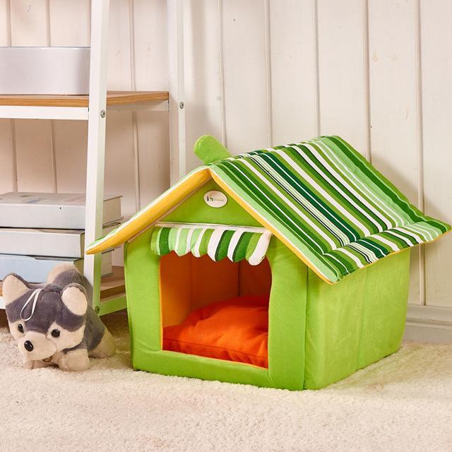 New Fashion Striped Removable Cover Mat Dog House Dog Beds For Small Medium Dogs Pet Products House Pet Beds for Cat by DC-THE CEO