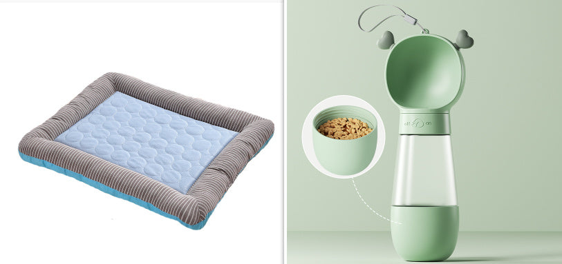 Pet Cooling Pad Bed For Dogs Cats Puppy Kitten Cool Mat Pet Blanket Ice Silk Material Soft For Summer Sleeping Blue Breathable by DC-THE CEO