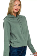 Zenana Drawstring Scuba Hoodie by Trendsi