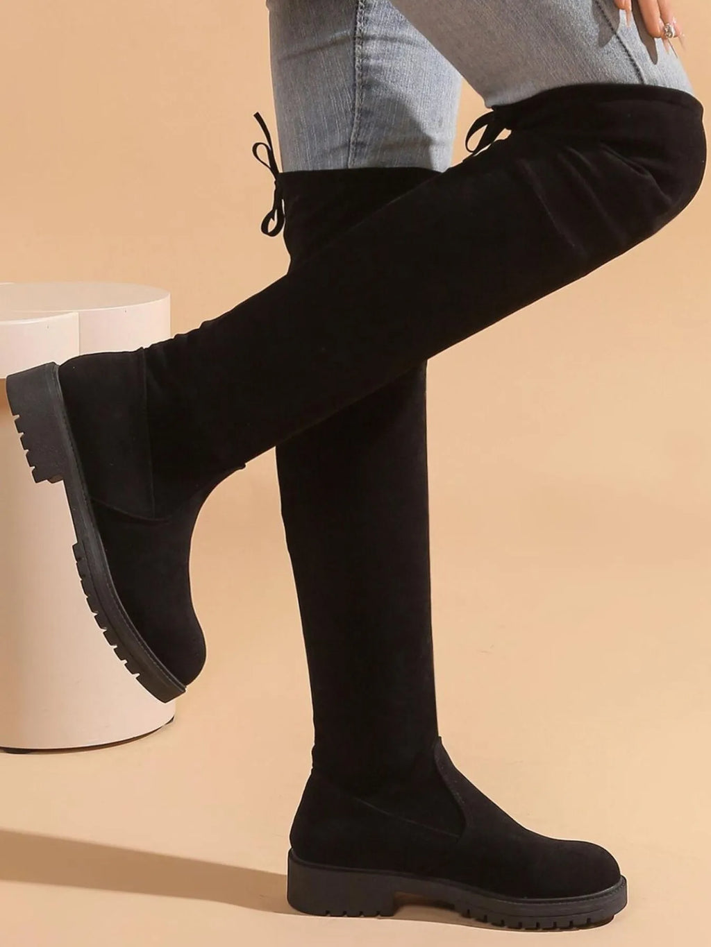 Over-the-Knee Block Heel Boots by Trendsi