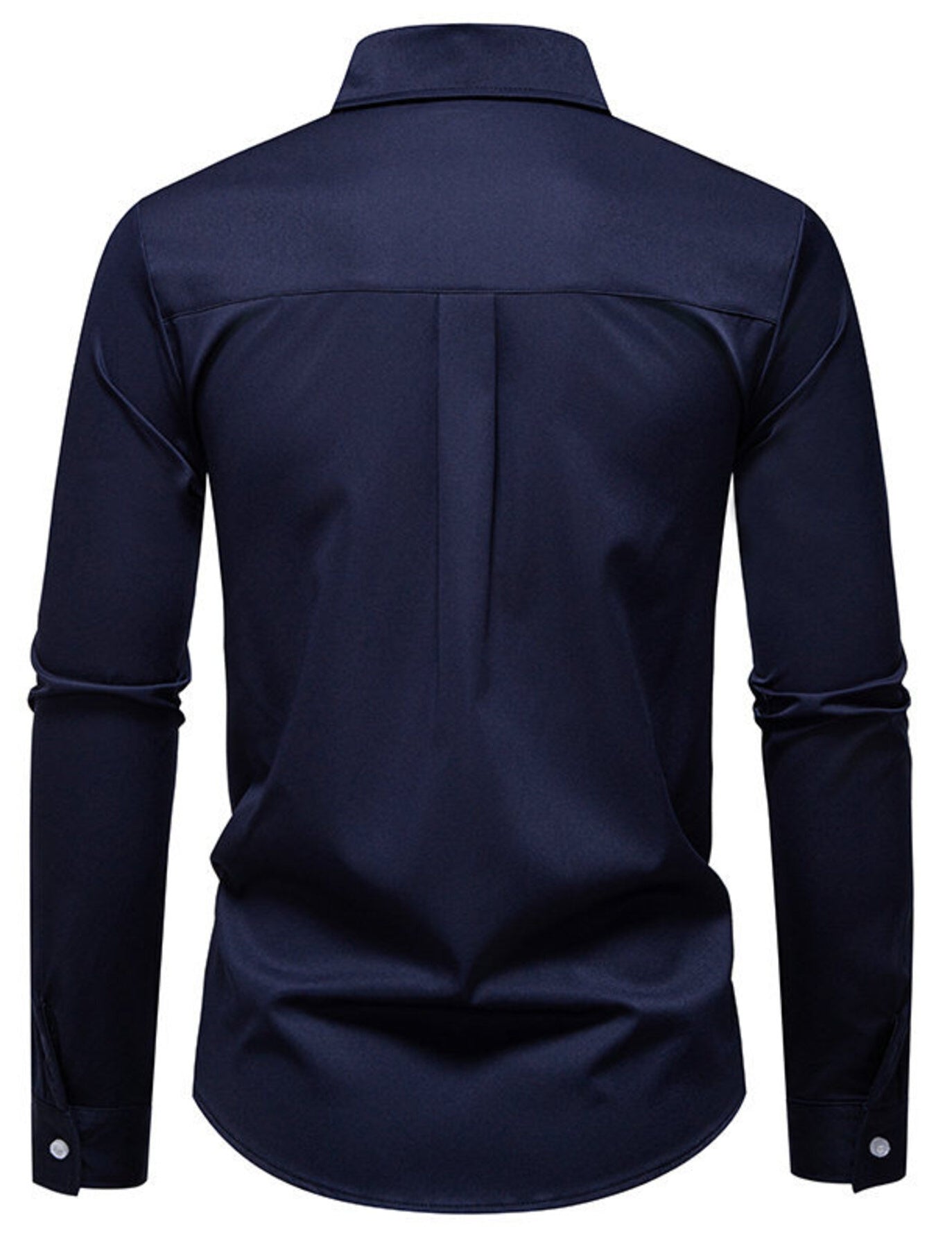 Men's Button Up Long Sleeve Shirt by Trendsi