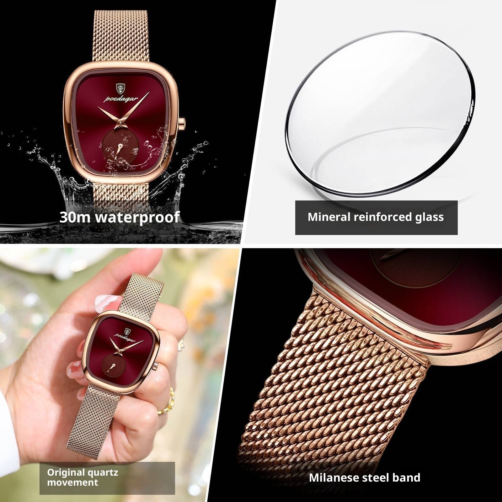 Temperament Korean Style Advanced Waterproof Net Red Watch For Women