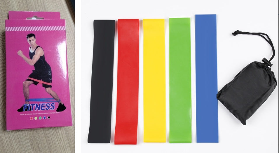 5 Level Resistance Rubber Bands Yoga Training Elastic Bands by DC-THE CEO