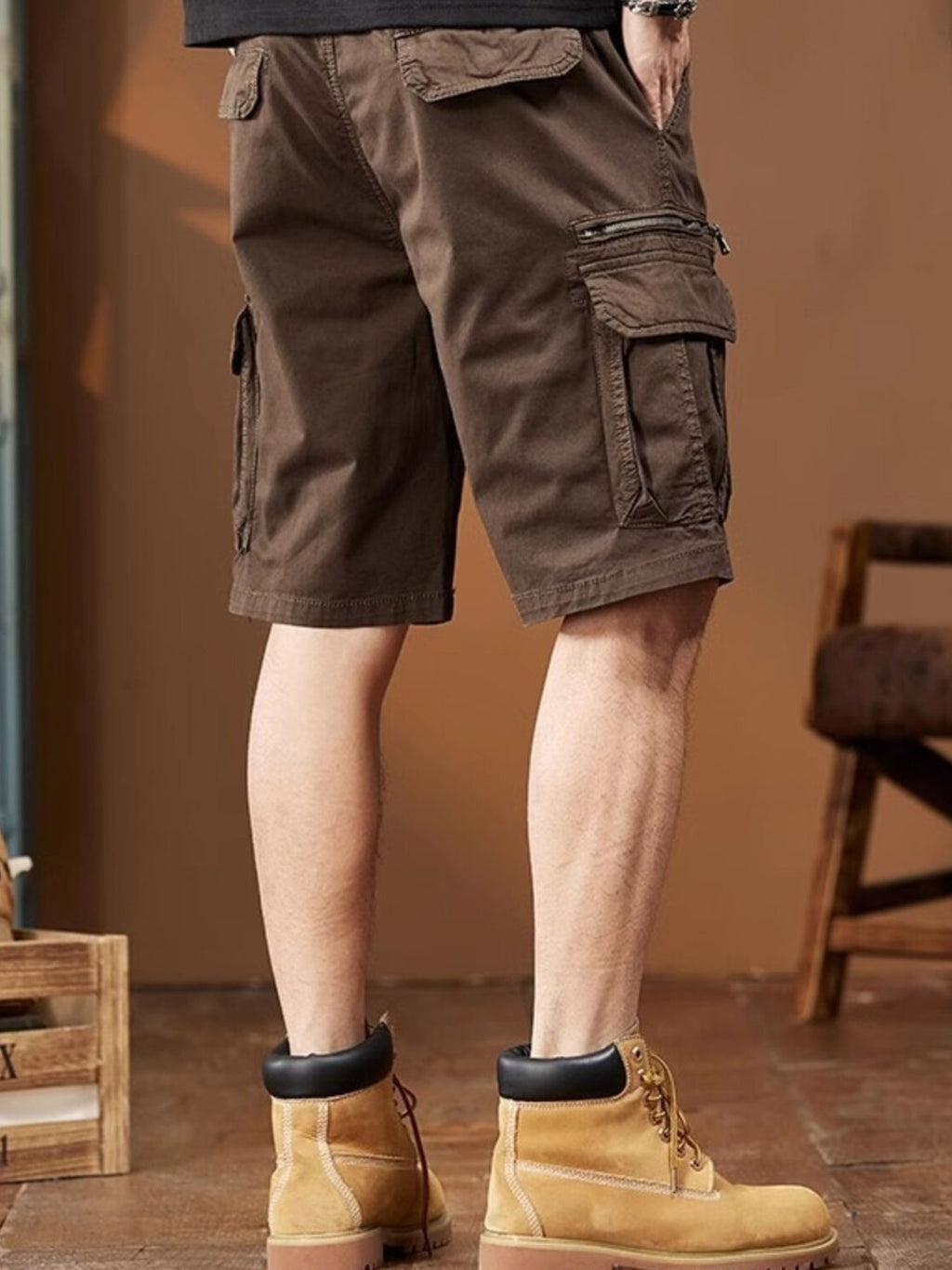 Men's Plus Size Casual Cargo Shorts by Trendsi