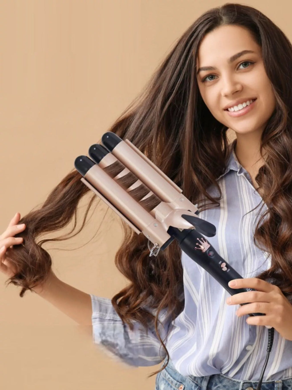 3-Barrel Instant Waver Curling Iron by Trendsi