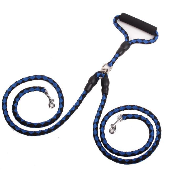 Double-Ended Traction Rope For Walking The Dog Hand-Double-Ended Traction Rope One Plus Two Leash Collar Pet Supplies Dog Collar by DC-THE CEO