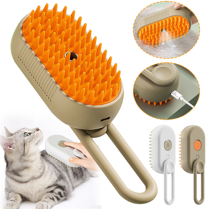 Cat Steam Brush Steamy Dog Brush 3 In 1 Electric Spray Cat Hair Brushes For Massage Pet Grooming Comb Hair Removal Combs Pet Products by DC-THE CEO