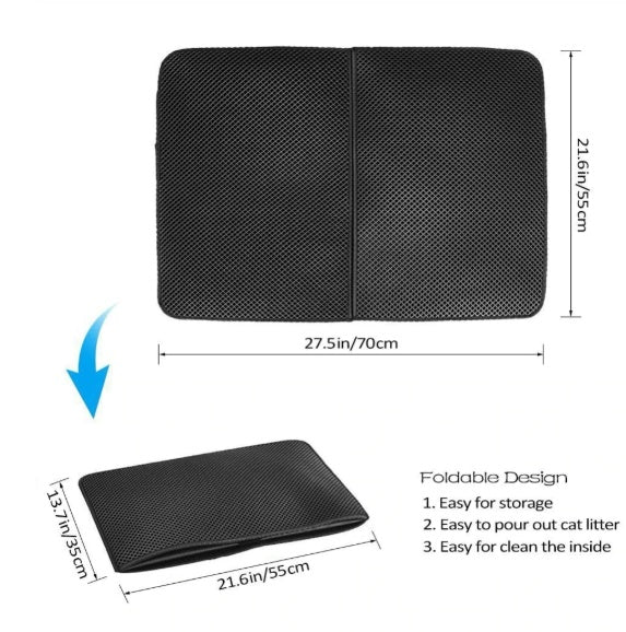 Waterproof Pet Cat Litter Mat EVA Double Layer Cat Litter Trapping Pet Litter Cat Mat Clean Pad Products For Cats Accessories by DC-THE CEO