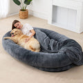 Large Human Short Plush Dog Bed by DC-THE CEO