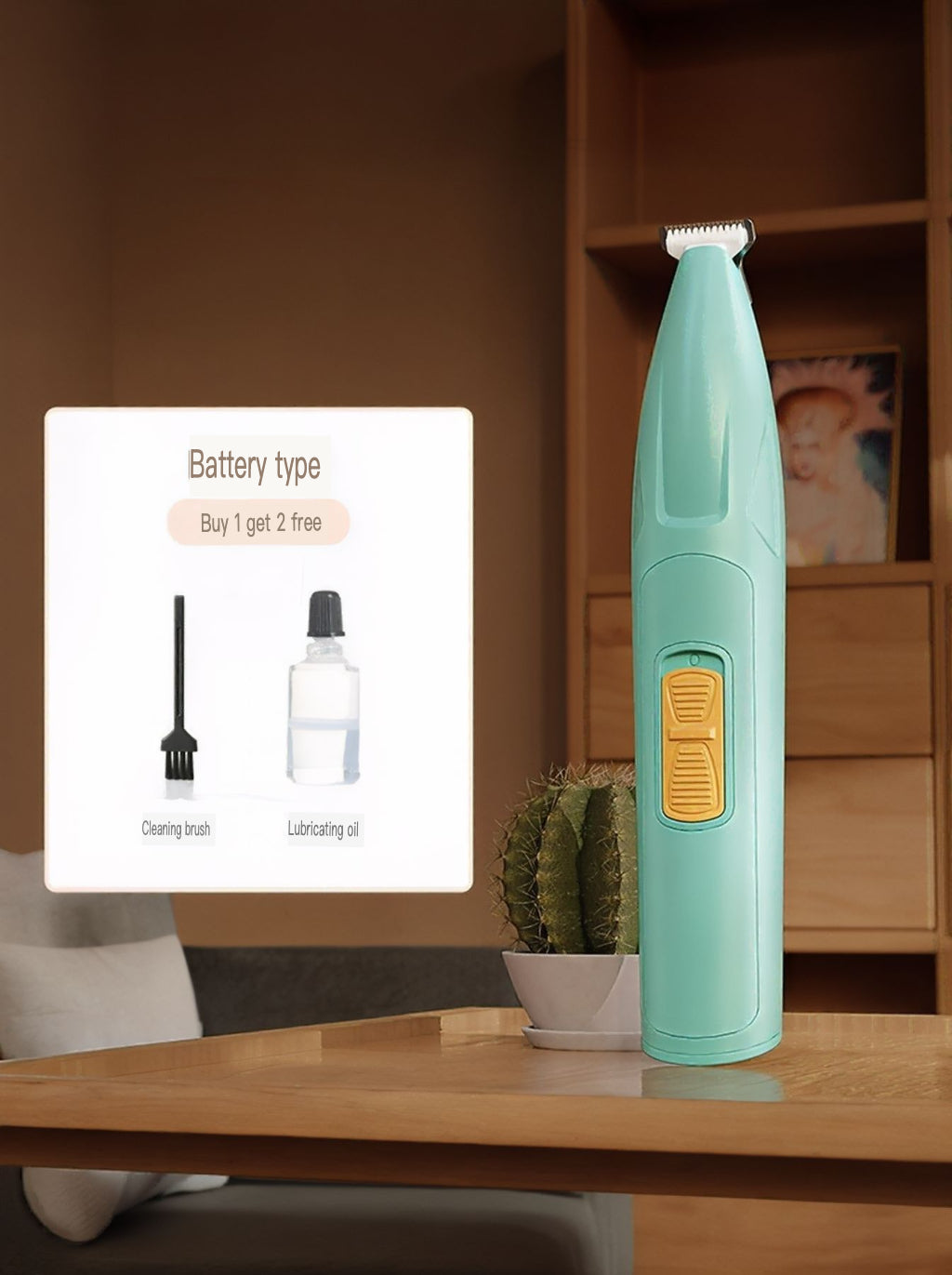 LED Pet Paw Trimmer Rechargeable Low Noise by Trendsi
