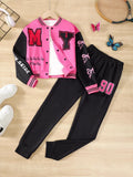 Children's Button Up Outerwear and Pants Set by Trendsi