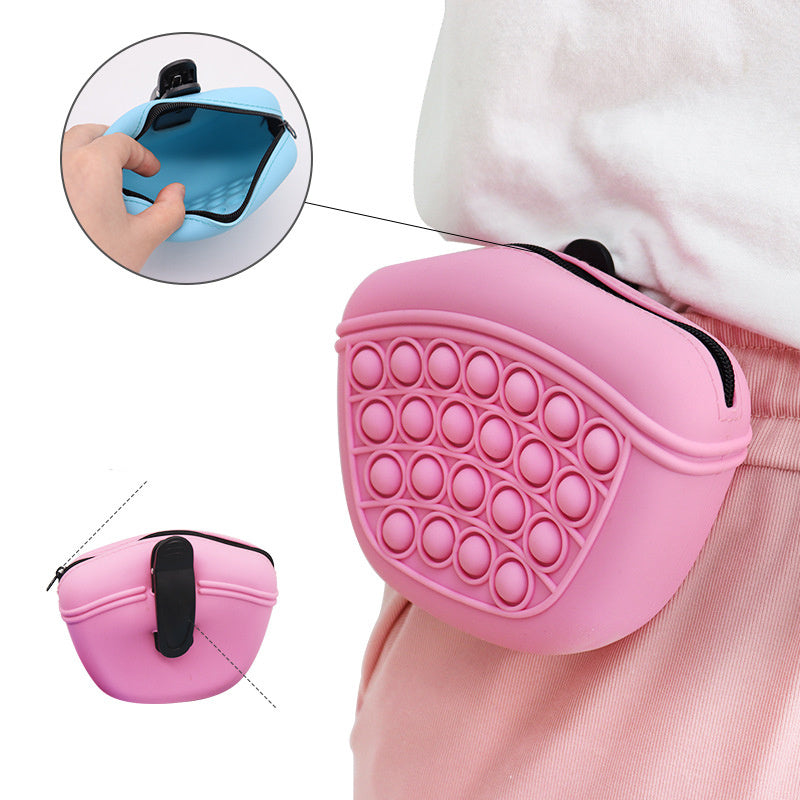 Bag Silicone Feed Dogs Treat Pouch Pet Training Bag Bundle Pocket Waist Pack Pet Portable Dog Training Waist Bag Treat Snack Bait Dogs Soft Washable Outdoor Feed Storage Pouch Food Reward Silica Bags by DC-THE CEO