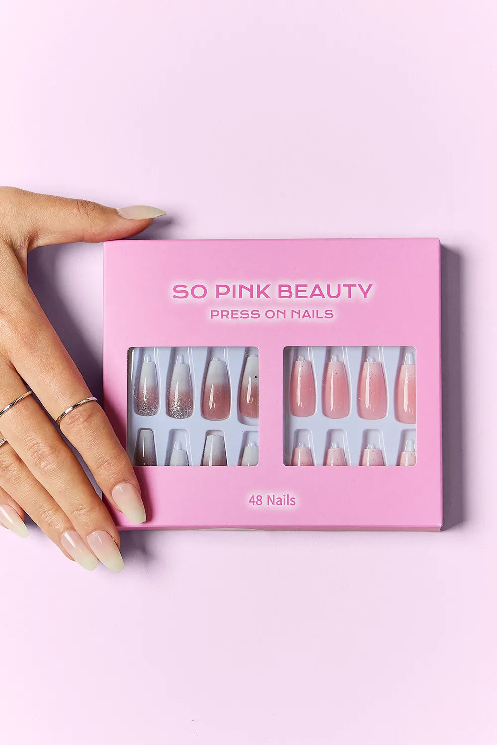 SO PINK BEAUTY Press On Nails 2 Packs by Trendsi