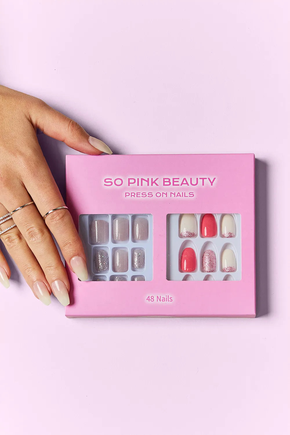 SO PINK BEAUTY Press On Nails 2 Packs by Trendsi