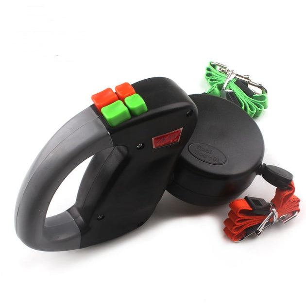 Retractable Dual Pet Dog Walking Leash by DC-THE CEO