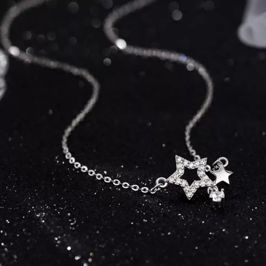 925 Sterling Silver Star Necklace by Trendsi