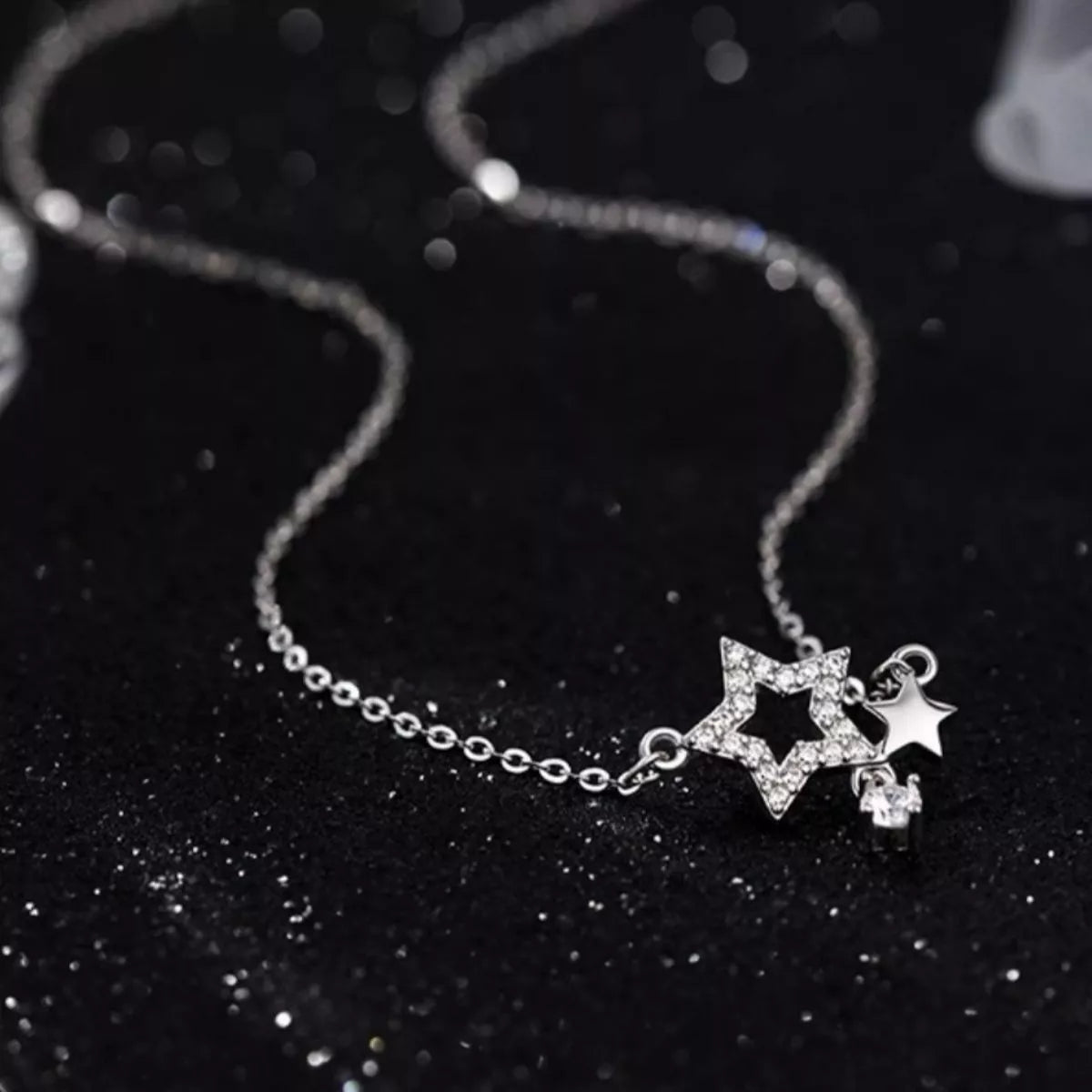 925 Sterling Silver Star Necklace by Trendsi