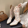 Point Toe Block Heels Boots by Trendsi