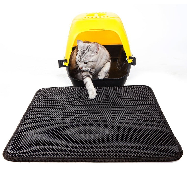Waterproof Pet Cat Litter Mat EVA Double Layer Cat Litter Trapping Pet Litter Cat Mat Clean Pad Products For Cats Accessories by DC-THE CEO