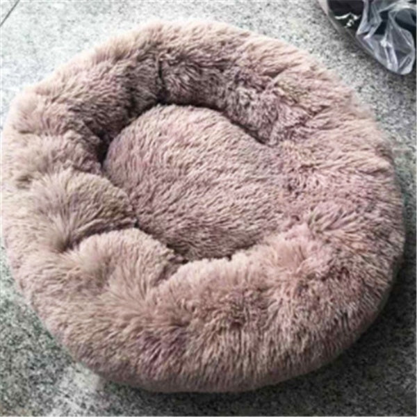 Round Long Hairy Autumn And Winter Nest Pad Cat Mattress by DC-THE CEO