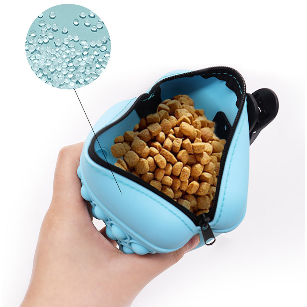 Bag Silicone Feed Dogs Treat Pouch Pet Training Bag Bundle Pocket Waist Pack Pet Portable Dog Training Waist Bag Treat Snack Bait Dogs Soft Washable Outdoor Feed Storage Pouch Food Reward Silica Bags by DC-THE CEO
