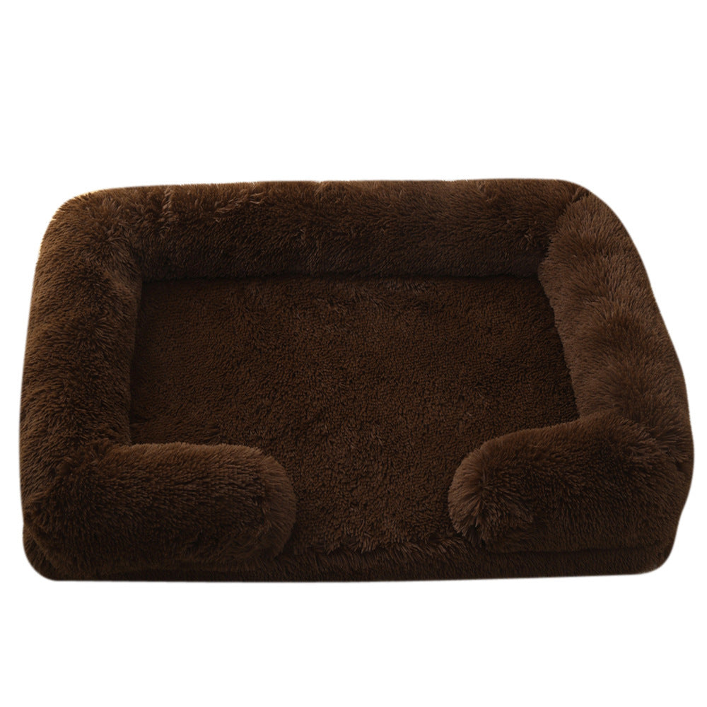 Plush Round Pet Bed Dog Bed Winter by DC-THE CEO
