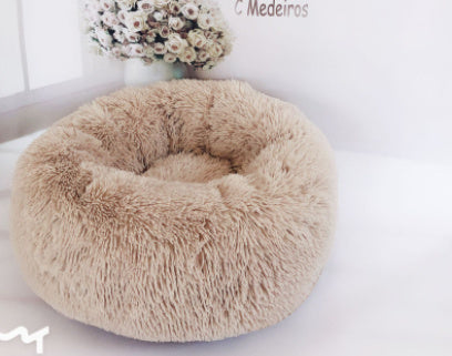 Dog Beds For Small Dogs Round Plush Cat Litter Kennel Pet Nest Mat Puppy Beds by DC-THE CEO