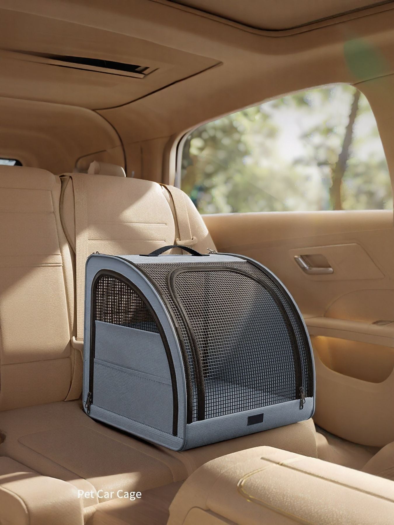 Portable Breathable Car Pet Cage by Trendsi