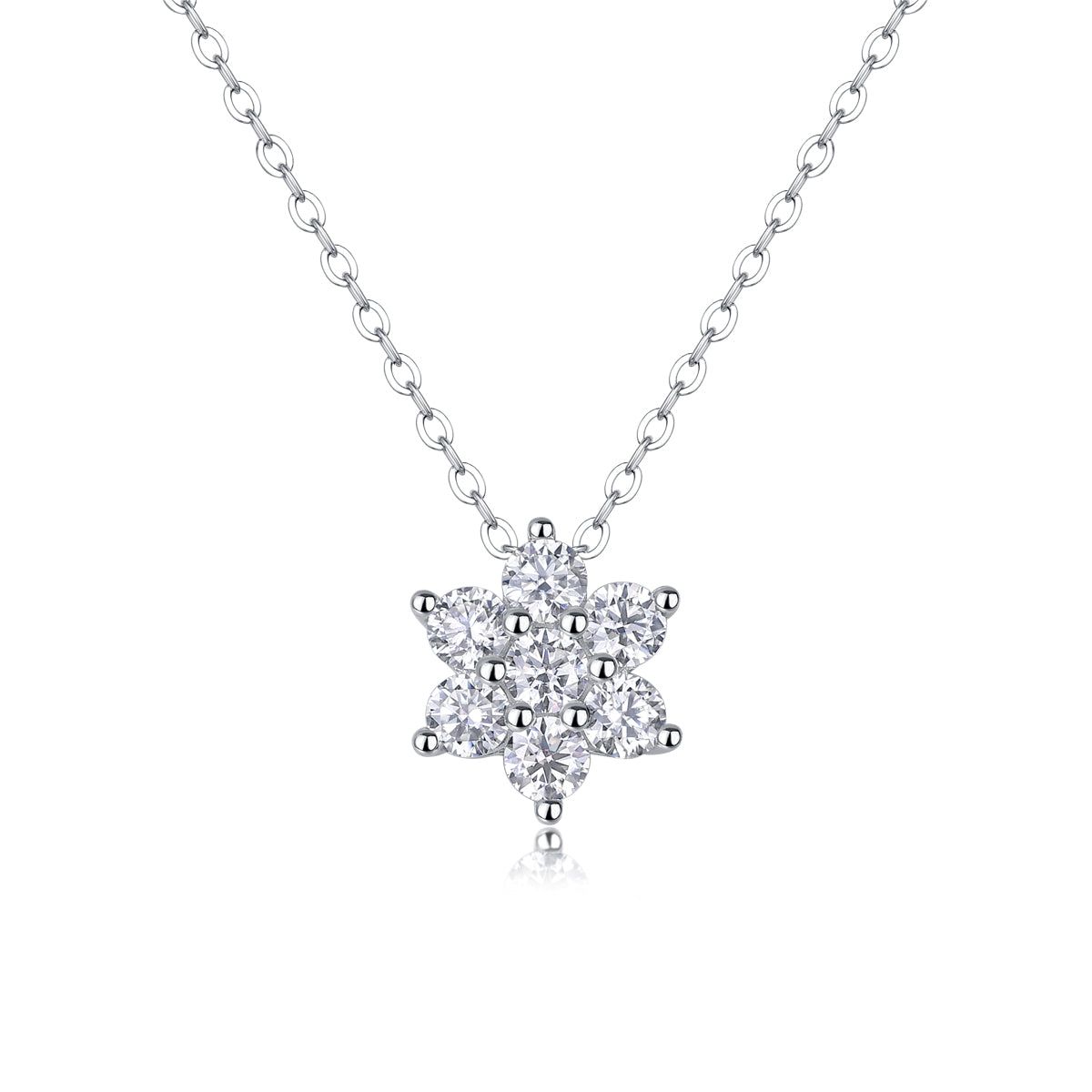 Snowflakes Fluttering - A Fashionable And Luxurious Diamond Jewelry Pendant Set With Moissanite S925 Sterling Silver And Platinum Plating