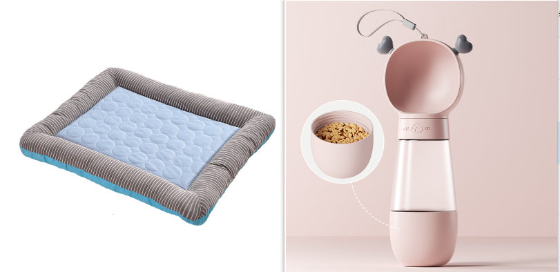 Pet Cooling Pad Bed For Dogs Cats Puppy Kitten Cool Mat Pet Blanket Ice Silk Material Soft For Summer Sleeping Blue Breathable by DC-THE CEO