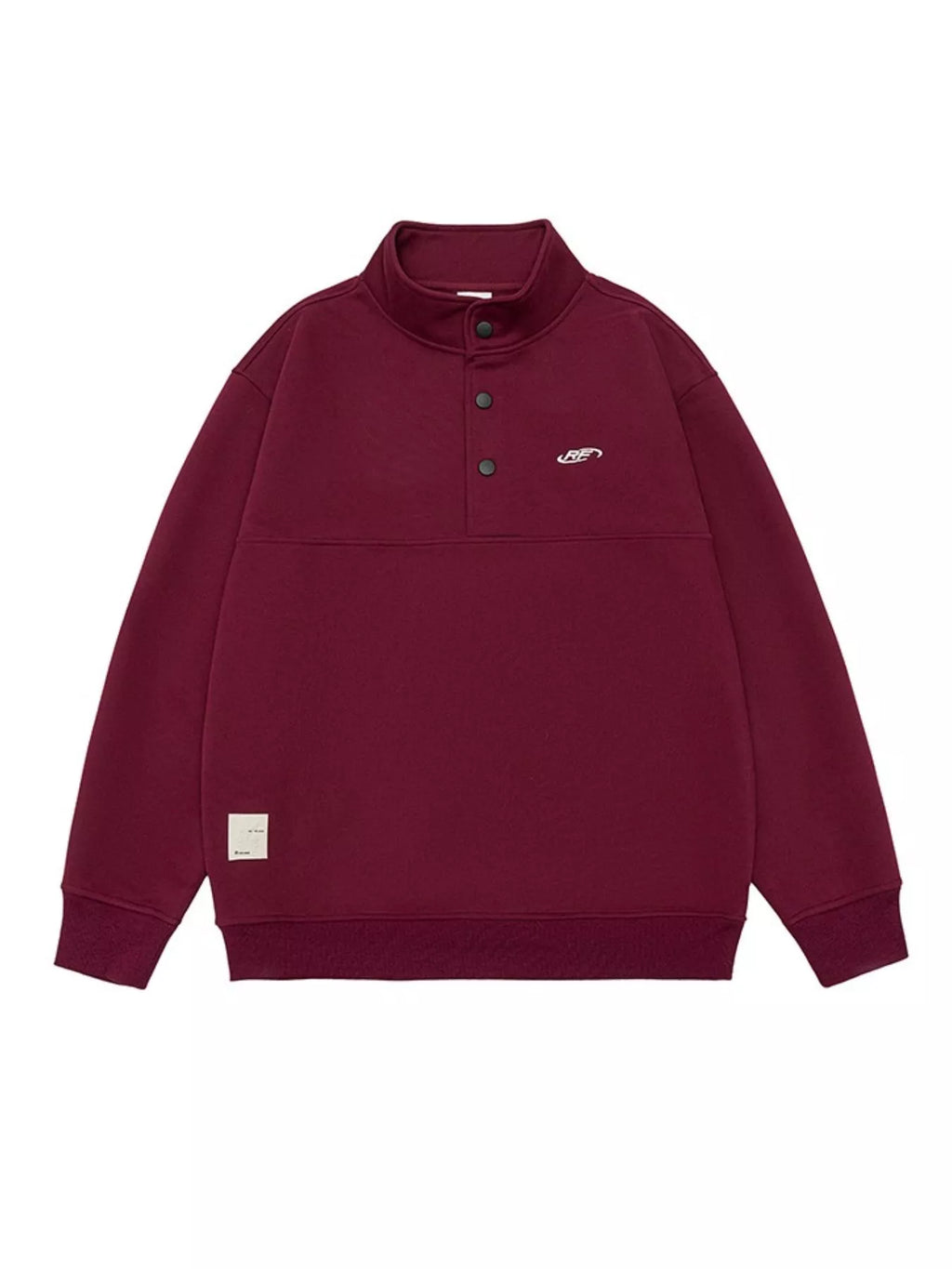 Men's Plus Size Button Detail Long Sleeve Sweatshirt by Trendsi