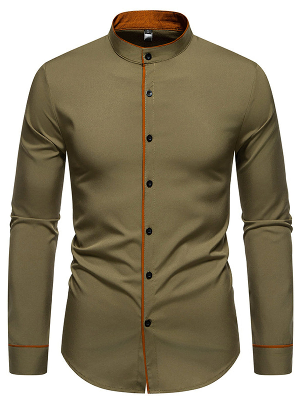 Men's Slim Fit Long Sleeve Shirt by Trendsi