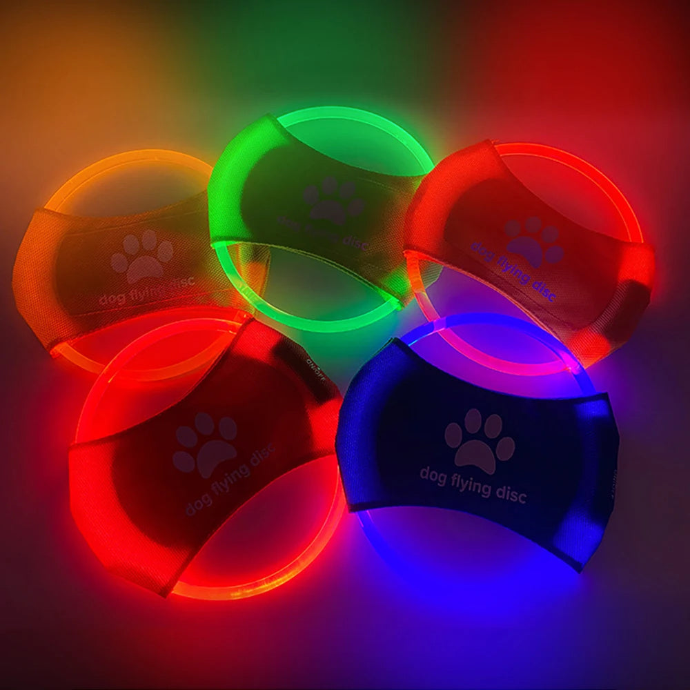 Dog Flying Discs Light Glowing LED LuminousTrainning Interactive Toys Game Flying Discs Dog Toy Pet Dog Accessories Pet Products by DC-THE CEO